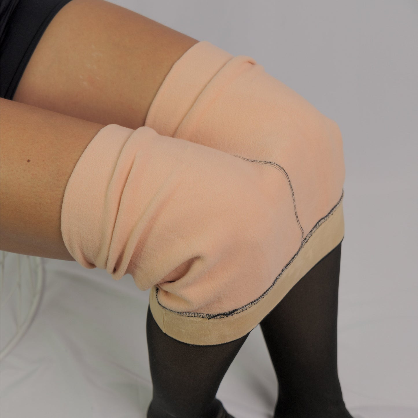 Collant Thermique Doublé en Polaire Marron